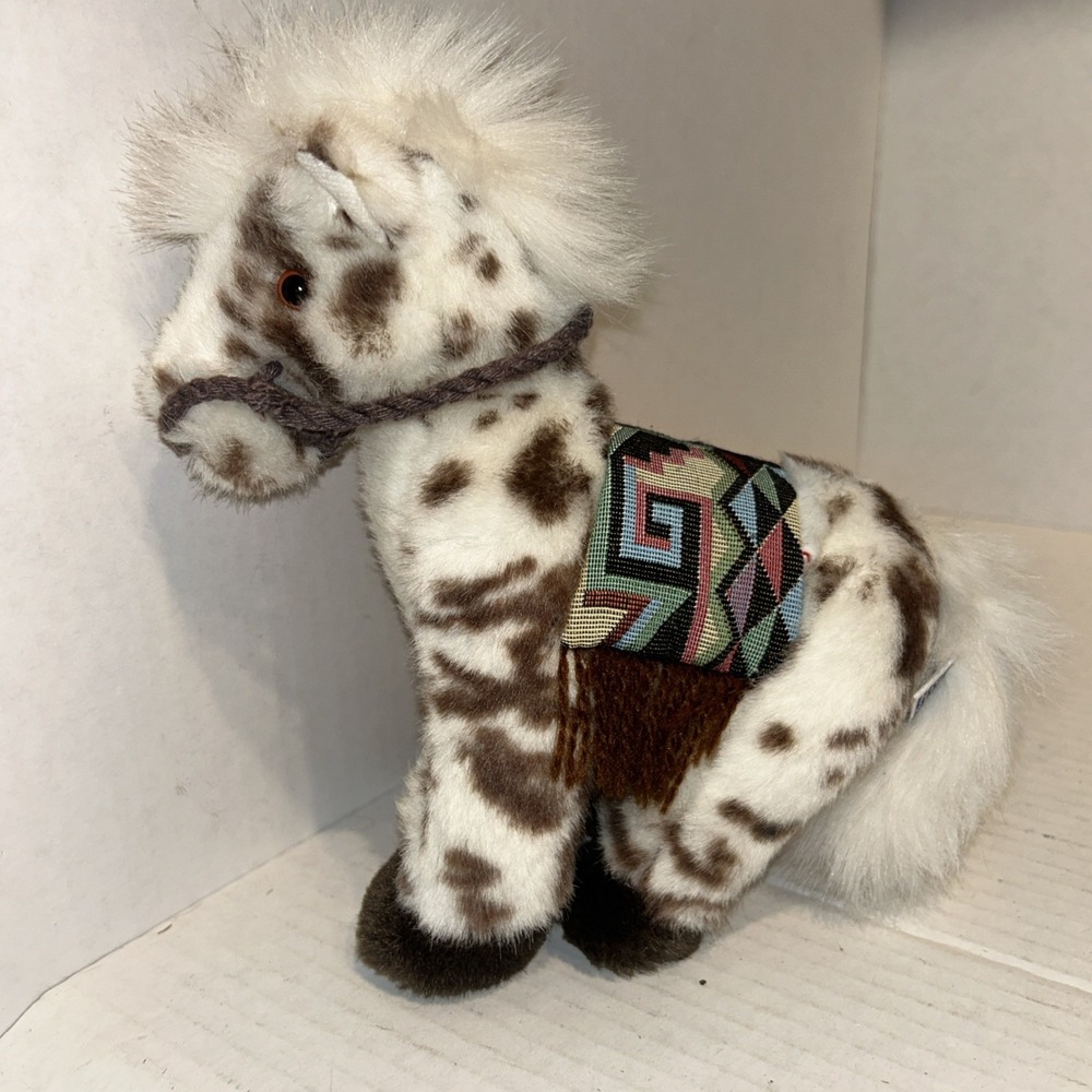Vtg Mary Meyer Spotted Pinto Horse Plush Stuffed Animal Western 10" 1994 P3